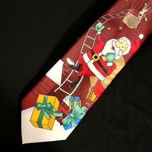 Men's Silk Santa Claus Christmas  Neck Tie